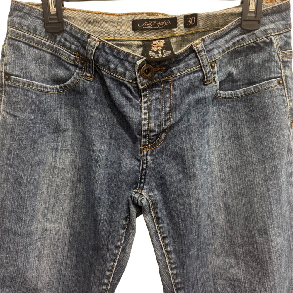 Vintage Ed Hardy by Christian AudigierJeans Y2K Tattoo Streetwear Women's Sz‎ 30 - Picture 5 of 15
